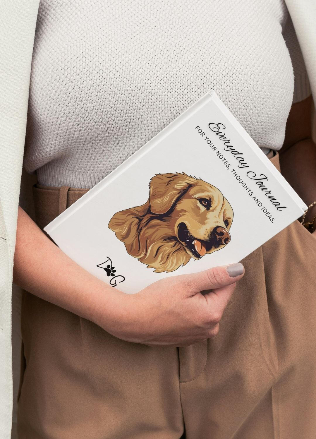 Minimalist dog themed dotted and lined journals – writing and daily notes